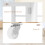 Homcom Mesa Cocina Plegable Blanco 120 x 60 x 75 cm 5