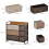 Homcom Cómoda de Tela Multicolor 80 x 29 x 78.5 cm 3