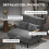 Homcom Sofá Cama Doble Gris 102 x 73 x 81 cm 6