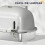 PawHut Arenero para Gato Gris 52.4 x 41.3 x 39.9 cm 4