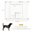 PawHut Barrera de Seguridad Blanco 100 x 4 x 76 cm 3