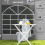 Outsunny Paredes Laterales Carpa Gris 295 x 195 cm 2