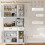 Homcom Alacena de Cocina Blanco 94 x 39.5 x 175.2 cm 4