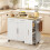 Homcom Isla de Cocina Blanco 129 x 65 x 91 cm 2