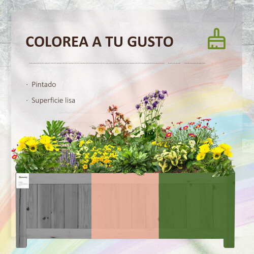 Outsunny Jardinera Gris 70 x 30 x 25 cm 1