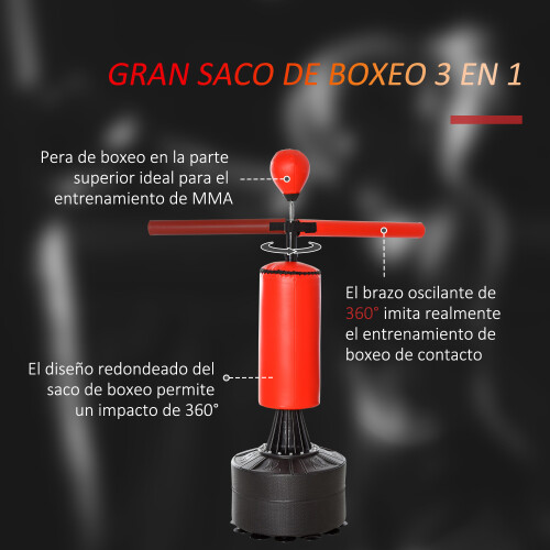 Homcom Saco Boxeo Pie Bicolor 88 x 48 x 205 cm 2