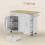 Homcom Isla de Cocina Blanco 129 x 65 x 91 cm 3