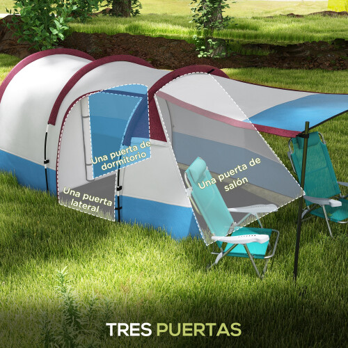 Outsunny Tienda de Campaña Multicolor 420 x 200 x 150 cm 2