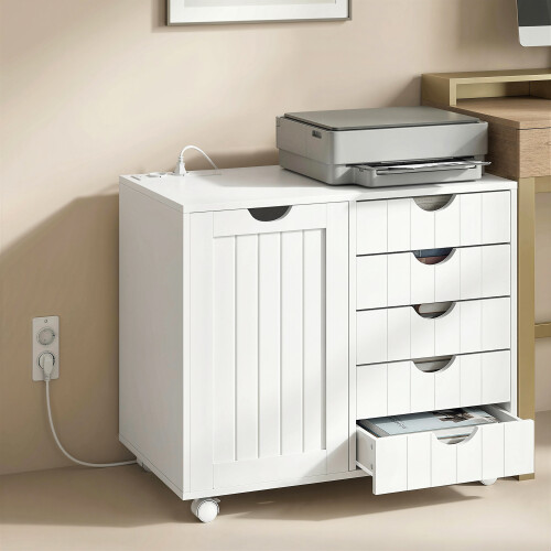 Homcom Mueble para Impresora Blanco 78 x 40 x 65.5 cm 1