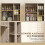 Homcom Alacena de Cocina Gris 90 x 35 x 172 cm 5