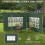 Outsunny Paredes Laterales Carpa Verde 295 x 195 cm 2