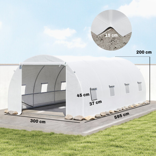 Outsunny Invernadero Blanco 595 x 300 x 200 cm 2