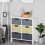 Homcom Cómoda de Madera Blanco 62 x 28 x 58 cm 2