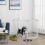 PawHut Barrera de Seguridad Blanco 300 x 74.5 cm 2