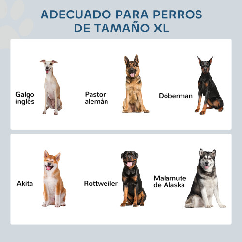PawHut Comedero para Perro Gris 60 x 30 x 41 cm 1