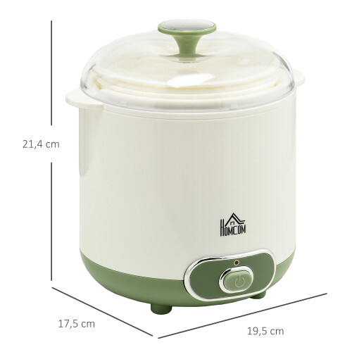 Homcom Yogurtera Blanco 19.5 x 17.5 x 21.4 cm 2
