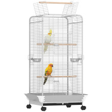 Jaula para Loros Gris 79 x 73 x 146 cm