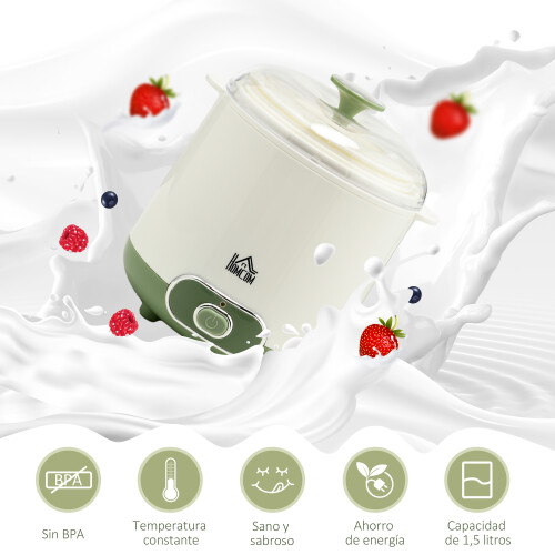 Homcom Yogurtera Blanco 19.5 x 17.5 x 21.4 cm 1