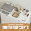 Homcom Mueble para Impresora Blanco 78 x 40 x 65.5 cm 5