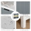 Homcom Cómoda de Madera Blanco 62 x 28 x 58 cm 4