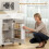 Homcom Isla de Cocina Blanco 129 x 65 x 91 cm 6