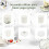 Homcom Yogurtera Blanco 19.5 x 17.5 x 21.4 cm 5