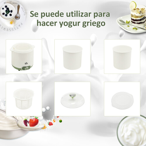 Homcom Yogurtera Blanco 19.5 x 17.5 x 21.4 cm 2