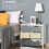 Homcom Cómoda de Madera Blanco 62 x 28 x 58 cm 5