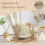 Homcom Silla Mecedora Beige 65 x 90 x 98 cm 4