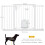 PawHut Barrera de Seguridad Blanco 131 x 2 x 76 cm 3