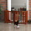 PawHut Barrera para Perro Marrón 205 x 30 x 60 cm 2