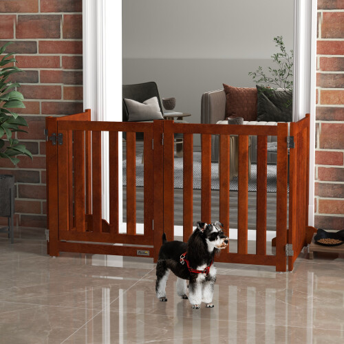 PawHut Barrera para Perro Marrón 205 x 30 x 60 cm 1