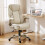 Homcom Silla de Oficina Beige 68 x 75 x 126 cm 2
