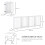 PawHut Barrera para Perros Blanco 204 x 36 x 75 cm 3
