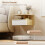 Homcom Mesitas de Noche Blanco 35 x 32 x 22.5 cm 5