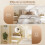Homcom Mesitas de Noche Blanco 35 x 32 x 22.5 cm 6