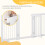 PawHut Barrera para Perros Blanco 204 x 36 x 75 cm 5