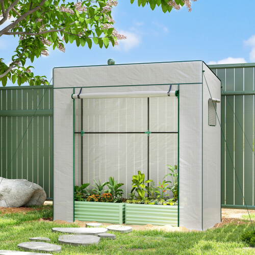 Outsunny Invernadero Blanco 196 x 77 x 197 cm 1
