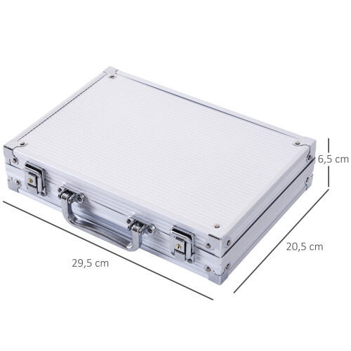 Homcom Maletín de Poker Multicolor 29.5 x 20.5 x 6.5 cm 2