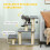 PawHut Escalera para Mascota Gris 70 x 32 x 68 cm 4