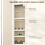 Homcom Armario Joyero Blanco 38.5 x 38.5 x 172.5 cm 4