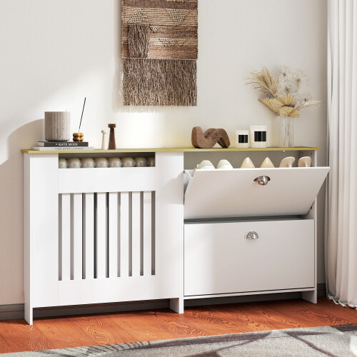 Homcom Cubre Radiadore Blanco 152 x 19 x 81 cm 1
