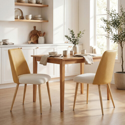 Homcom Sillas de Comedor Marrón 47.5 x 57 x 84 cm 1