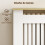 Homcom Cubre Radiadore Blanco 152 x 19 x 81 cm 5