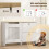 Homcom Cubre Radiadore Blanco 152 x 19 x 81 cm 6