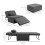 Homcom Sofá Cama Gris 95 x 189 x 43 cm 6