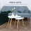 Homcom Mesas Auxiliare Blanco 59.5 x 39.5 x 45 cm 4