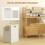 Homcom Mueble Ropa Sucia Marrón 82 x 33 x 88 cm 4