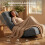 Homcom Silla de Suelo Gris 58 x 107 x 79 cm 5