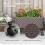 Outsunny Jardinera con Rueda Marrón 50 x 50 x 33 cm 3